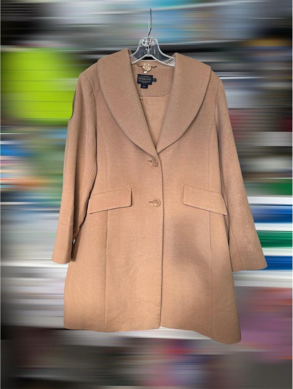 Pendleton wool 16w tan coat